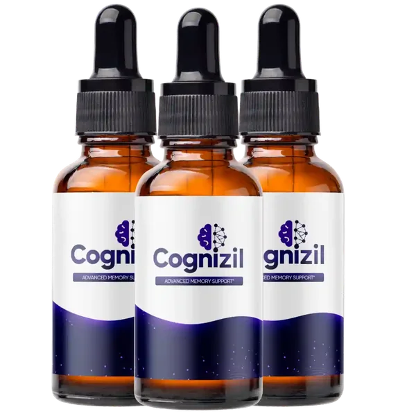 Three bottles of Cognizil liquid dropper supplement